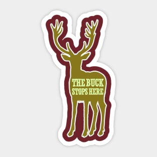 The Buck Stops Here Deer Stag Holiday Christmas Nature Sticker